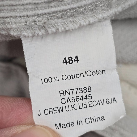 J.Crew 484 Slim Corduroy Pants 32x30 Gray Straight Fit Business Casual Fall - Picture 4 of 11